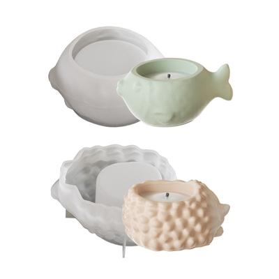 Kreative Fischglasform Silikon Kerzenhalterform für DIY Sukkulenten Blumentopf und Schmuckaufbewahrungsbox Basteln