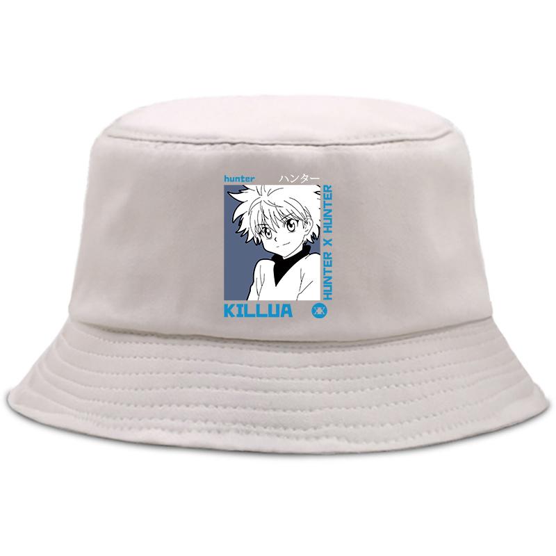 Hunter X Hunter Printed Summer Hat Women Unisex Panama Bucket Cap The Design Flat Visor Zoldyck Hisoka 90s Anime  Fisherman Hat