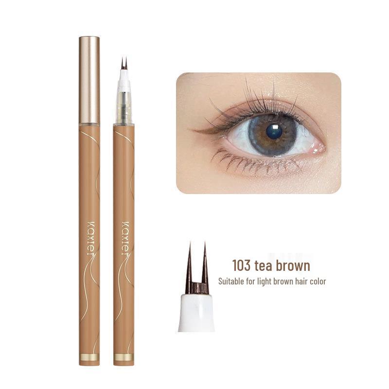 Kashir Dual-Tip Waterproof Quick-Dry Ultra-Fine Lower Eyeliner Pen for Under-Eye Lashes