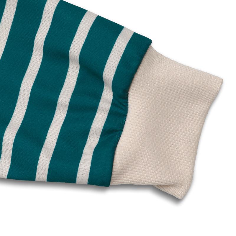Yiyi Retro Women's Color Block Striped Pullover Hoodie for Spring/Autumn 2025