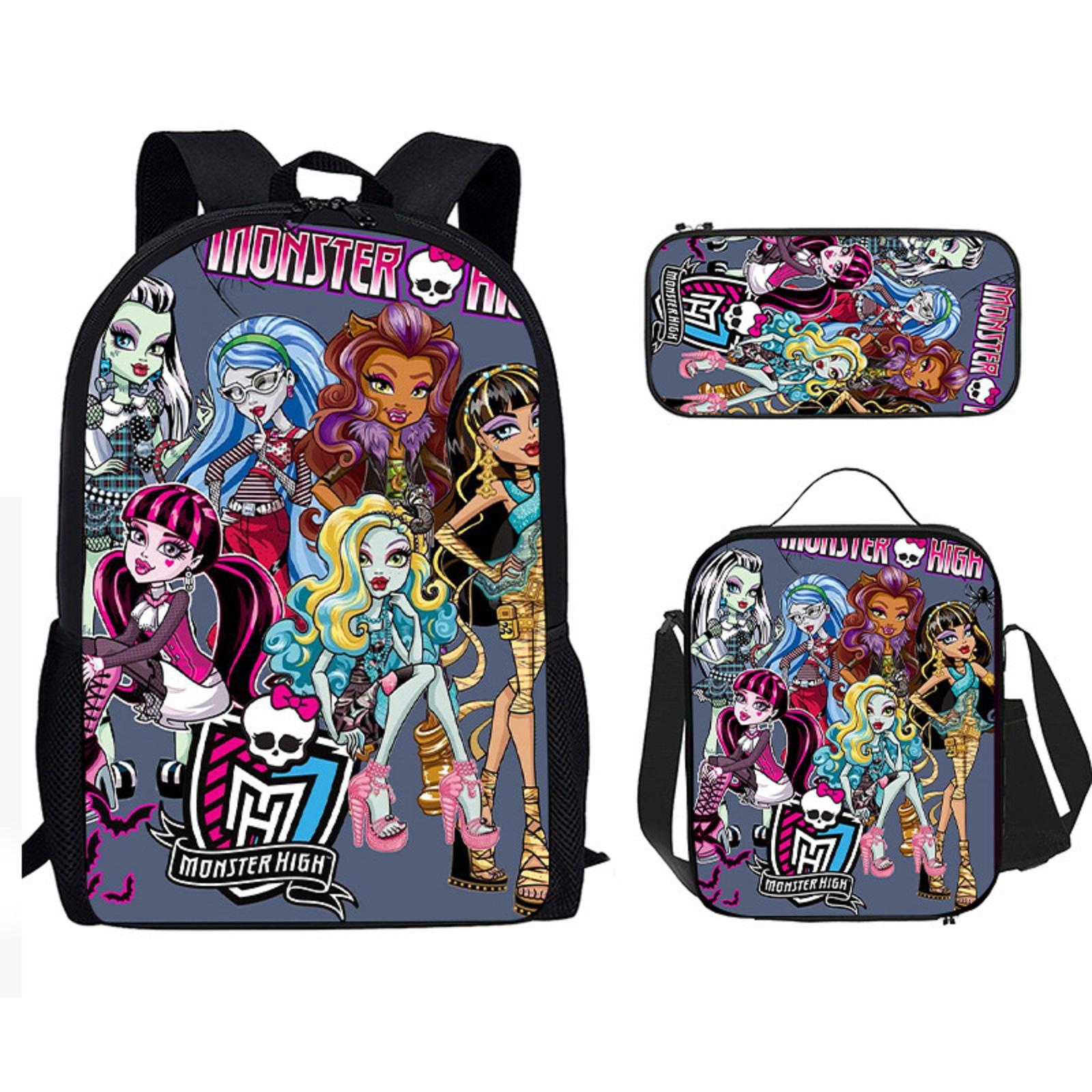 

Набор из трех предметов: мультяшный рюкзак для начальной школы и сопутствующий рюкзак One Size