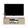 Classic TV Stand BETTY - Furniture In Particleboard with Oak Decor - L150 X H42 X D60 Cm
