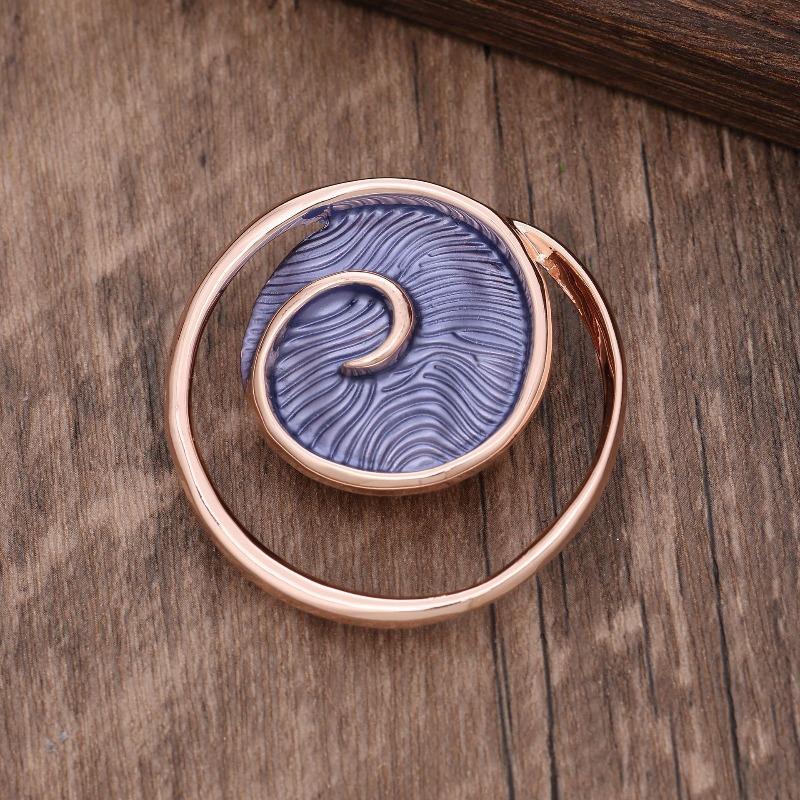 Heiß verkaufende emailierte geometrische Blume magnetische Brosche, modische kreative Blumenbrosche für Damen