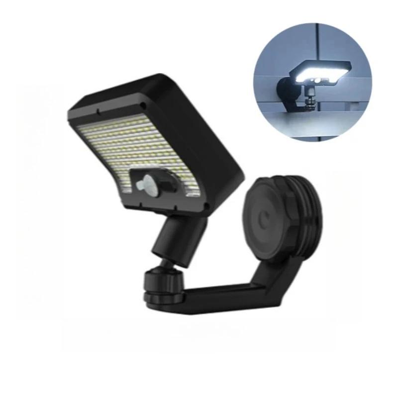 Solar Sicherheitsleuchte für Außenbereich Bewegungsmeldererkennung 3 Modi Helligkeit Magnetfuß Wasserdichtes Design für Wand Zaun Tor Veranda