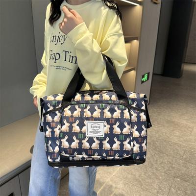 Trendy Luggage Bags with Large Capacity and Expandable Travel Bags with Dry and Wet Separation Personality Can Be Used To Fit A Pull Rod