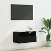 TV Wall Cabinet Black Oak Effect 60 x 30 x 30 cm