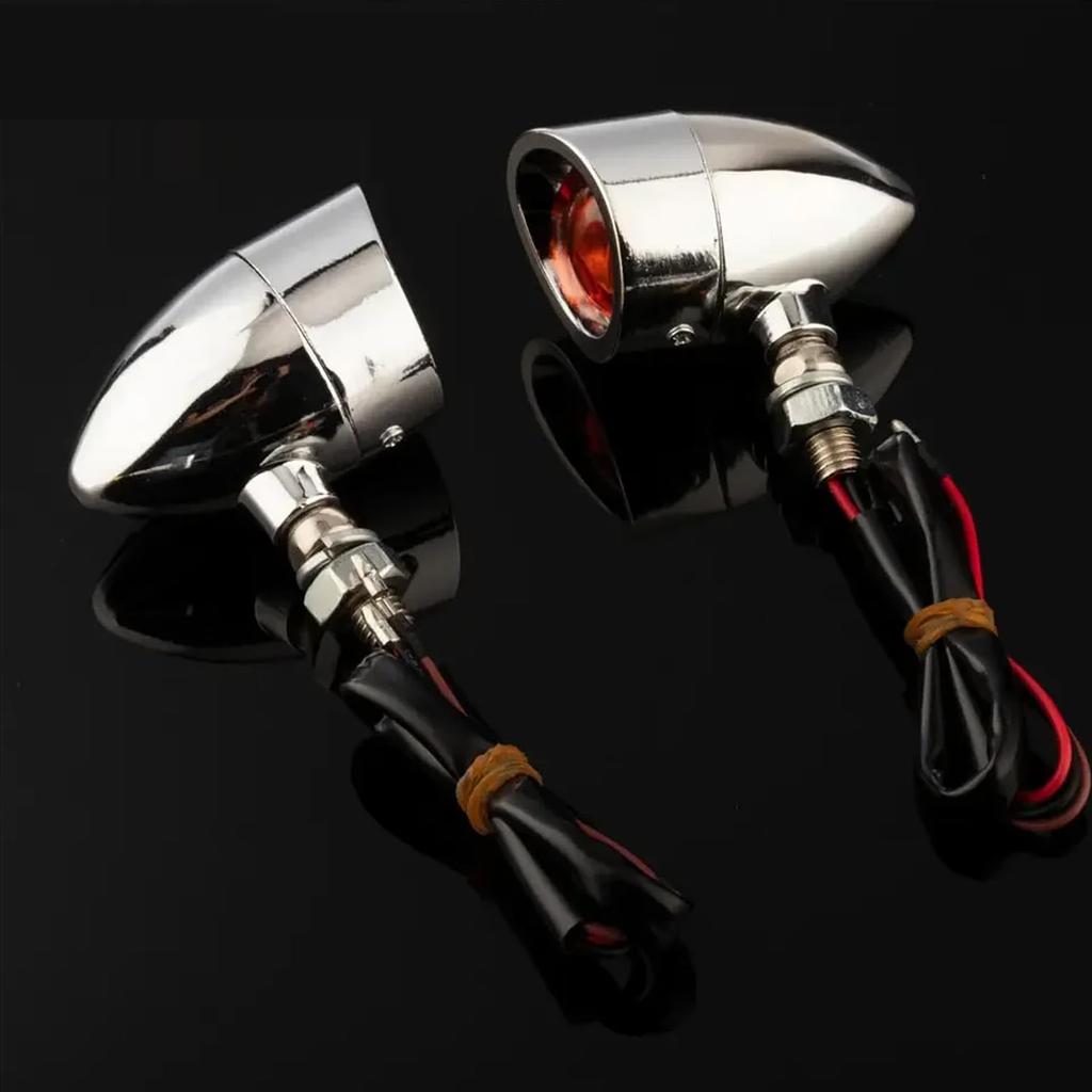 SZYUMO Bike Turning Signal Light Turn Signal Light Vintage Light with Cap Light Cruise Prince Metal Light Pointing