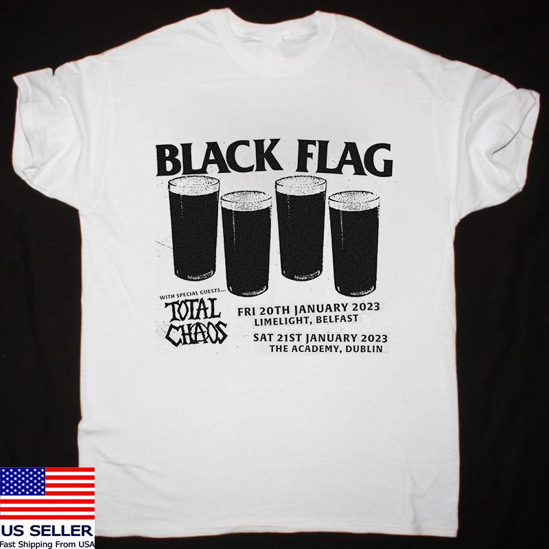 BLACK FLAG Band Special Guests TOTAL CHAOS T SHIRT Full Size S-5XL Unisex T-Shirt XXXXL