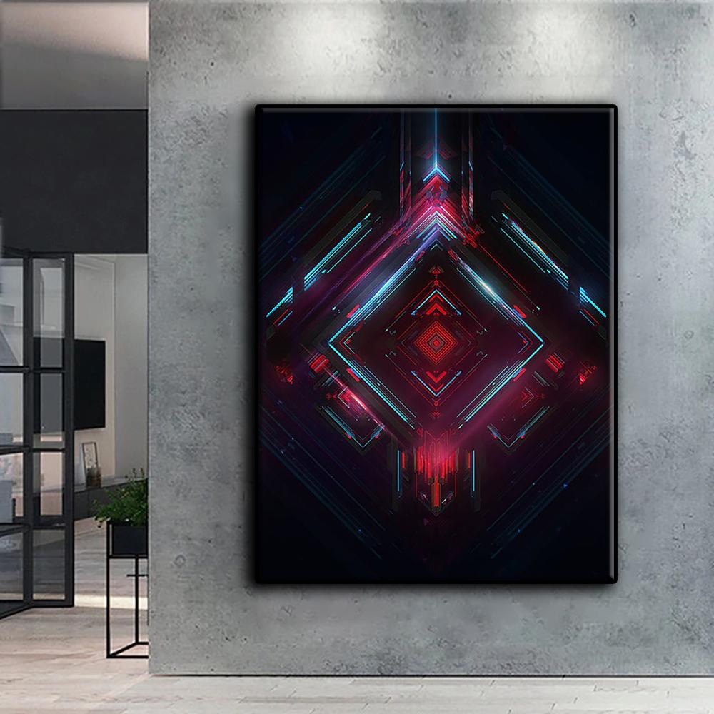 Vollständiges 5D DIY Diamantmalerei CyberPunk Geometrische Ästhetik 5D Diamantmalerei