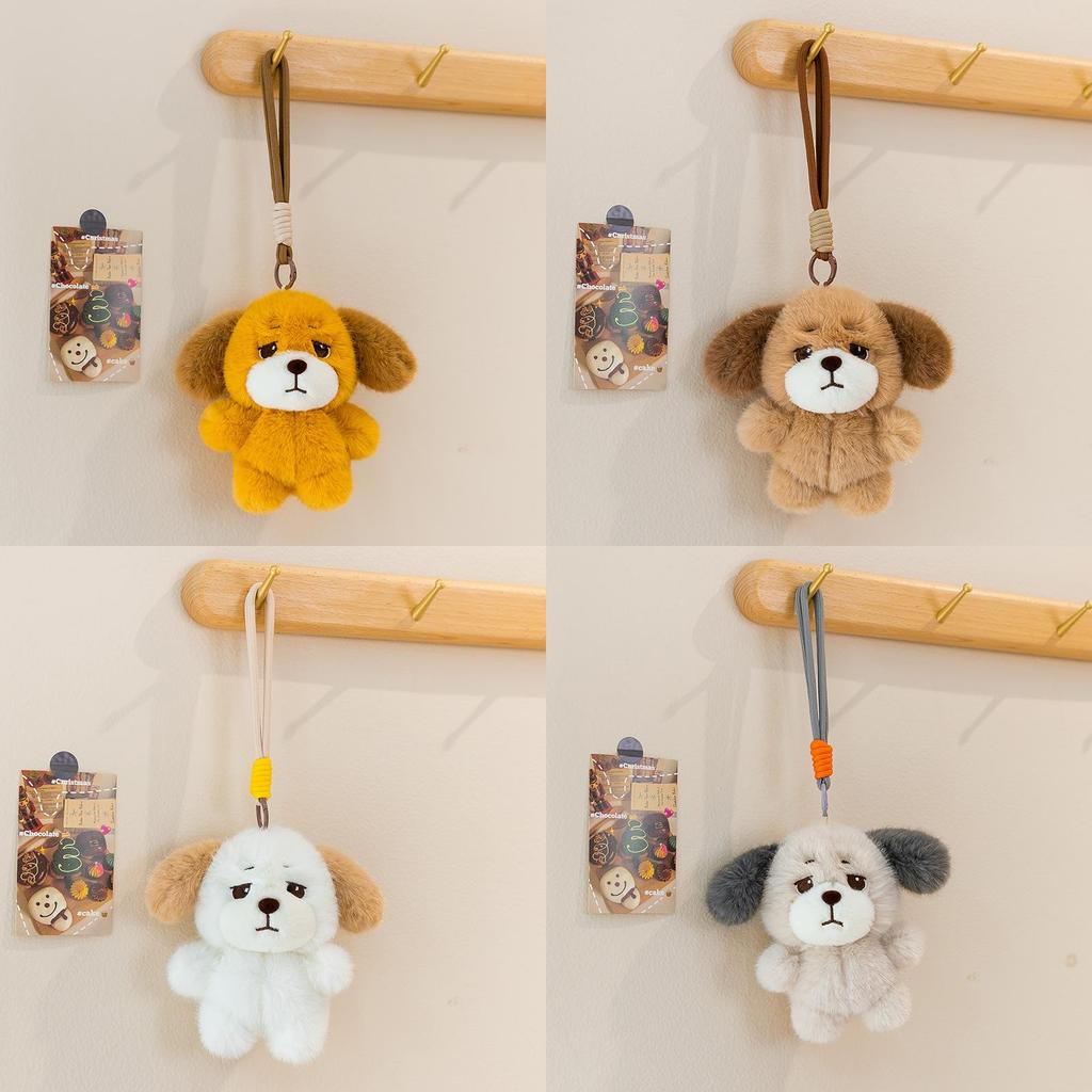 Plush Cartoon Apology Dog Keychain For Gift And Backpack Decor