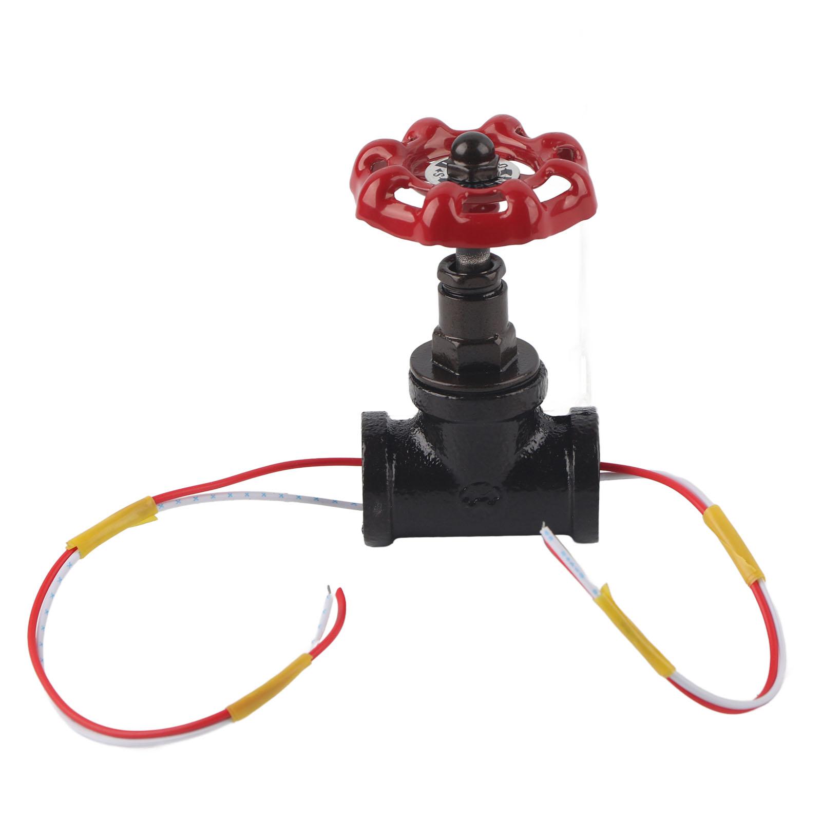 

G1/2 Steampunk Style Tee Valve Light Switch with Wires for Industrial Robot Table Lamp Fixture 12V