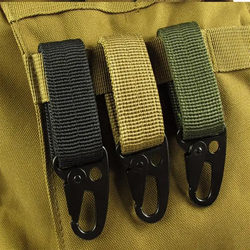 Tactical Hook And Loop, Mountaineering Hook And Loop Key Bag Accessory Nylon Mesh Hook And Loop Strap, Triangle Keychain For Out