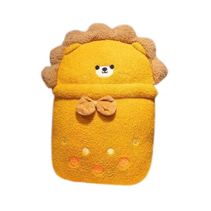 New Cartoon Animal Milk Tea Plush Pillow Blanket Two-in-one Blanket For Warmth And Comfort Perfect For Girls' Sleep Panda Design