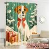 2pcs,Curtains Cute Dog Christmas Gifts (3) Chic Curtains Versatile Polyester Curtains All Seasons Decorative for Bedroom, Living