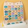 Wooden Letter Number Cognitive Matching Magnetic Fishing Board Children Toy