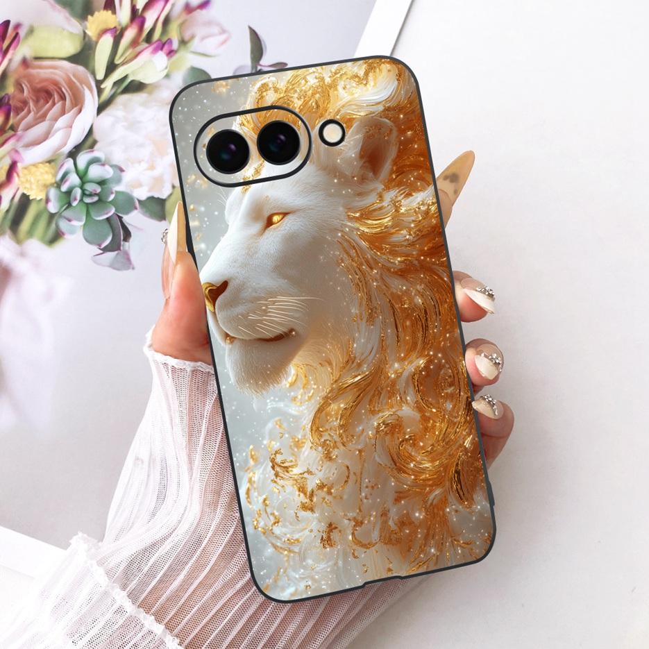 Für Google Pixel 9 Pro Hülle Niedlicher Löwe Mode Bemalte Abdeckung Weiche TPU Handyhülle Für Google Pixel 9A Pixel9 Pro Rückseite Fundas