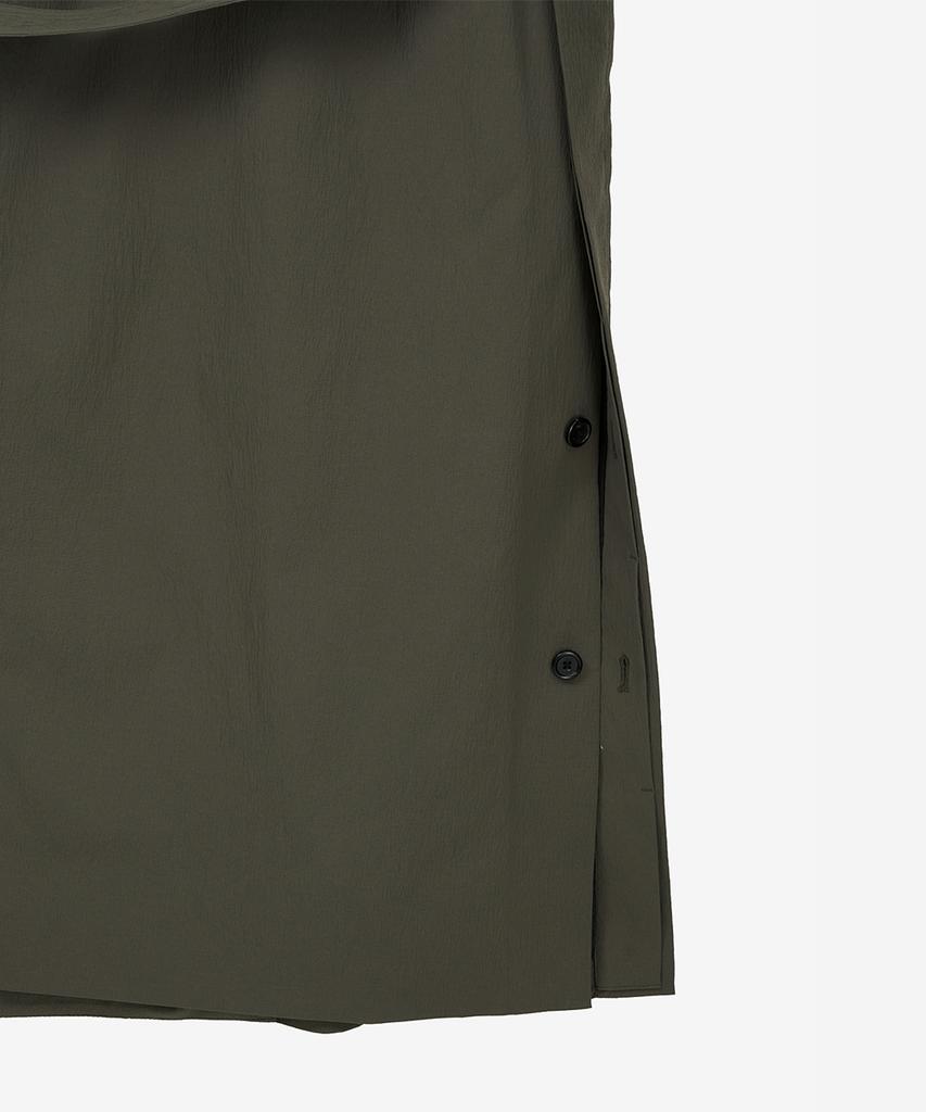 Ziosongzio Hooded Detachable Officer Coat Khaki Zi2Tc204Kk