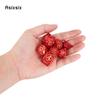 7 Pcs  Red White Gear Wheel Metal Dice Hollow Metal Polyhedral Dice Set Suitable for Role-Playing RPG  Board Game Card Game
