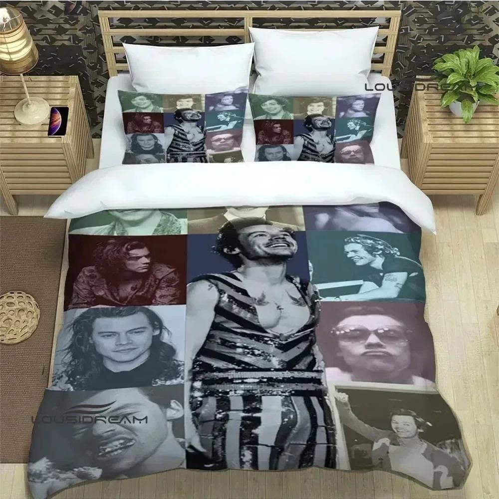 

Співачка H-Harry-Styles Комплекти постільної білизни вишуканий комплект постільної білизни підодіяльник ковдра комплект постільної білизни розкішний подарунок на день народження AU Single 140x210cm