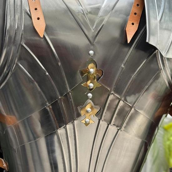 Cosplay Gothic Half Armor Suit Medieval Knight Chest Gauntlets Halloween And Festival Costume