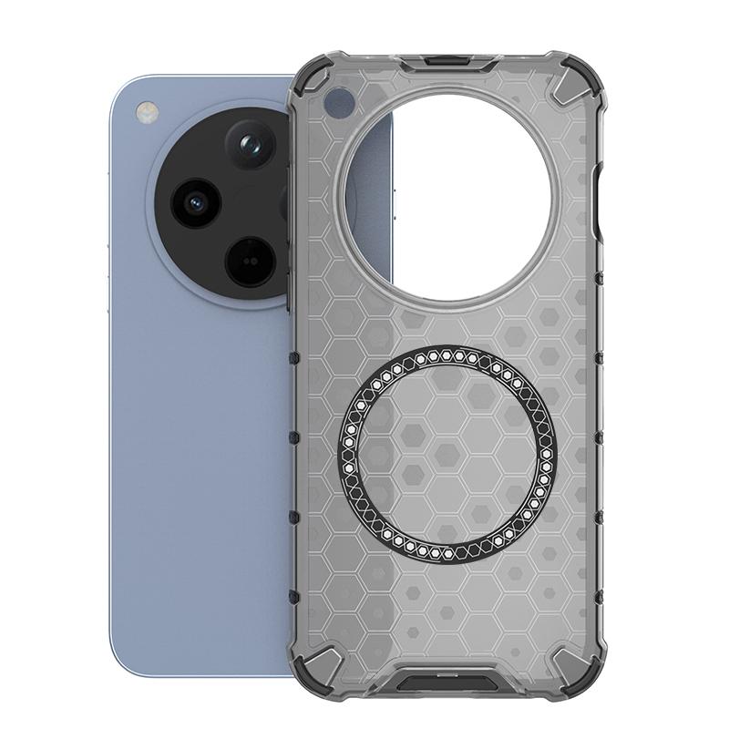 

Для OPPO Find X8 Pro 5g Магнитное кольцо задняя крышка телефона чехол Magsafe кольцо беспроводная зарядка объектив защита противоударное покрытие Funda CHINA&For OPPO Find X8 серый