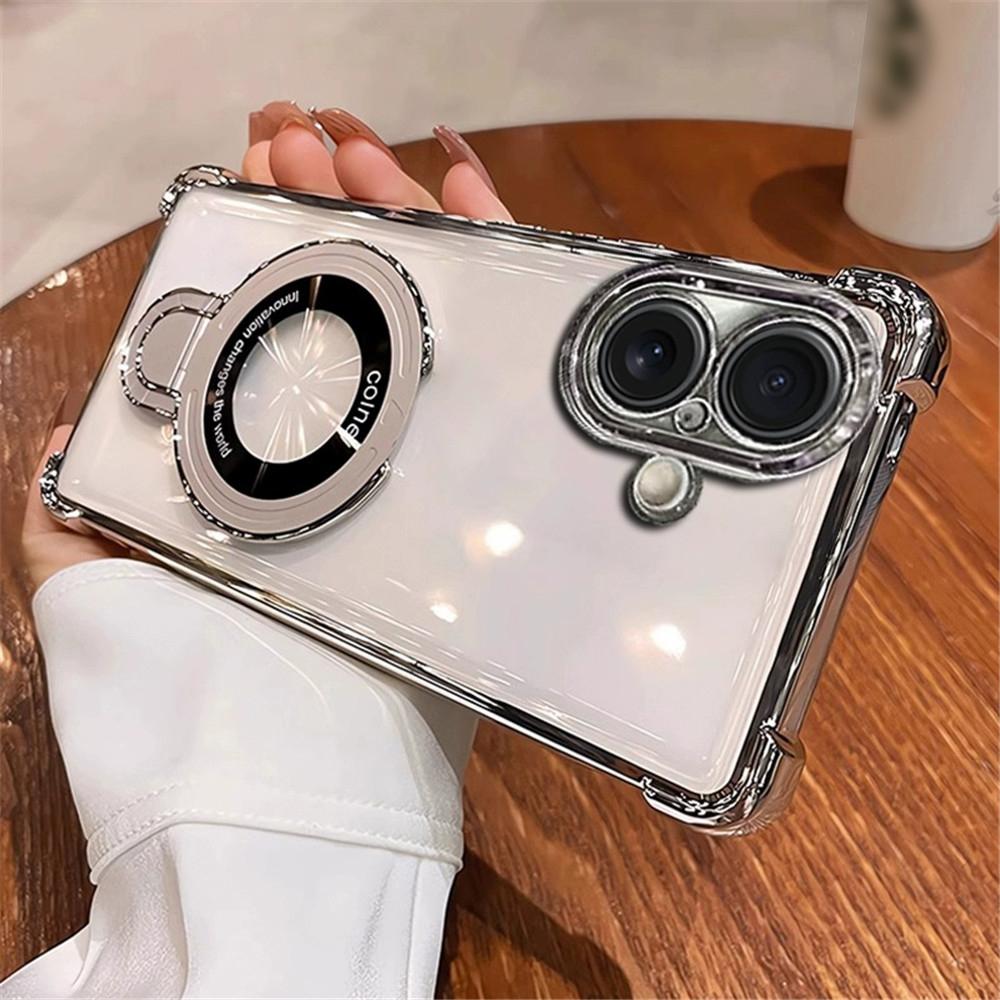 

Роскошный прозрачный магнитный чехол с гальваническим покрытием для Samsung Galaxy A13 A23 A33 A53 A73 A12 A22 A32 A52 A51 A05 с подставкой, противоударный чехол For Samsung A05