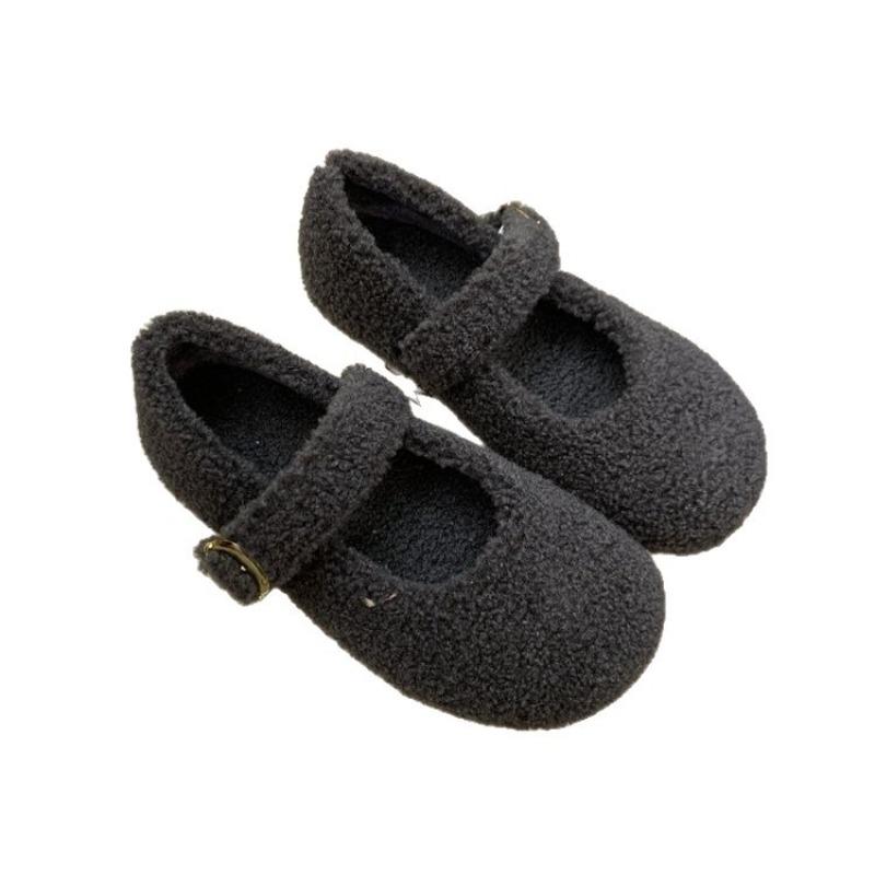 Novos Sapatos Rasos de Algodão para Mulheres com Lã e Aquecimento