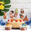 Decorations Jungle Animal Model  Birthday Party Cake Toppers Forest Animal Shape Woodland Creatures Theam Cupcake Topper