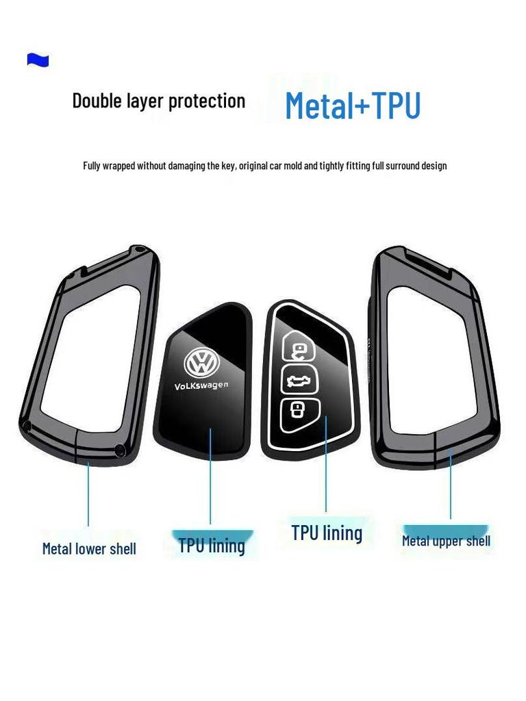 Volkswagen Key Case for Teramont X, Lamando, Passat, ID4x, Tiguan L, Viloran, CC, Magotan Models