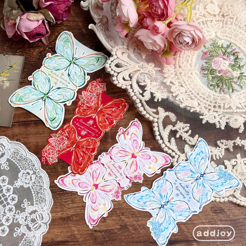 Aesthetic Butterfly Tear-off Message Card: Perfect for Birthdays, Anniversaries, Friends & Couples