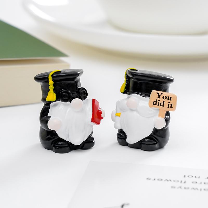 5Pcs Multicolor Mini Gnome Figurines Resin Micro Landscape Garden Elf Painted Home Decoration Desktop Easter Decora