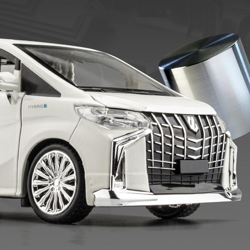 RE021:24 Key Control Version Toyota Alphard MPV Alloy Car Model Diecasts Metal Vehicles Car Model Sound and Light Childrens Toy Gift