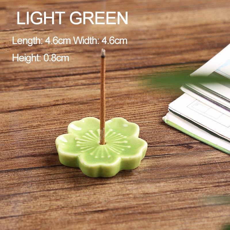 Ceramic Cherry Blossom Incense holder wax melt Burner sahumerios holder Aromatherapy Office Teahouse Living Room Ornament XX007