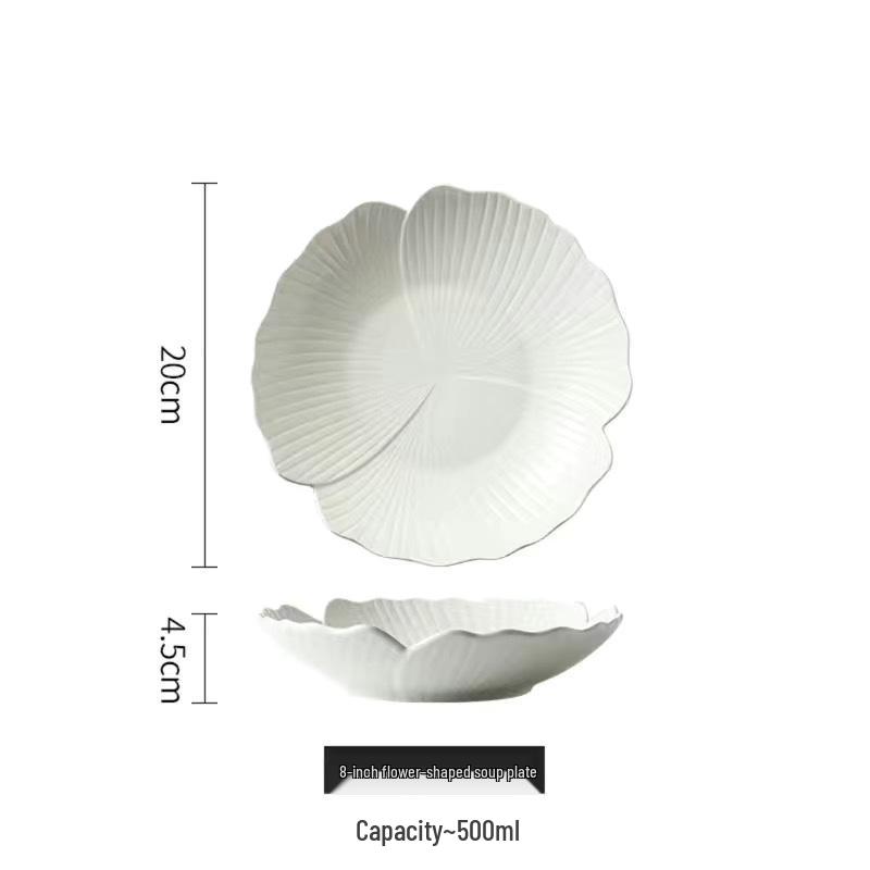 Large White Creative Ceramic Soup and Salad Bowl