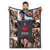 Ti Amo Coperta Personalizzata con Foto e Collage di Parole Coperte Personalizzate Souvenir Regali di Compleanno Coperta Plaid Personalizzata
