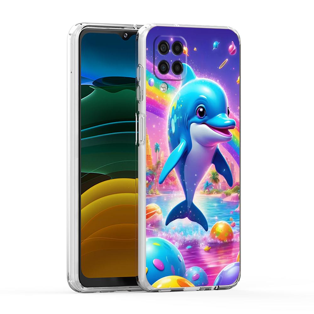 Ozean Tier Delfin TPU Hülle für Samsung Galaxy A25 A23 A22 A52S A52 A55 A72 A51 A71 A41 A31 A13 A11 5G Transparente Handyhülle