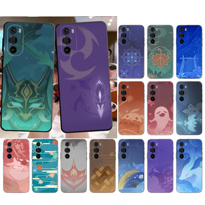Phone Case For Motorola Edge 50 40 Pro 60 50 40 30 Ultra Neo Fusion Moto G85 G72 G53 G54 G84 G13 G32 Genshin Impact Namecard