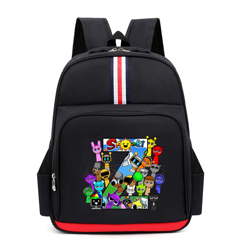 New School Style Primary School Students Large-capacity Schoolbag, Letter Printing Cartoon Trend Children's Versatile Backpack