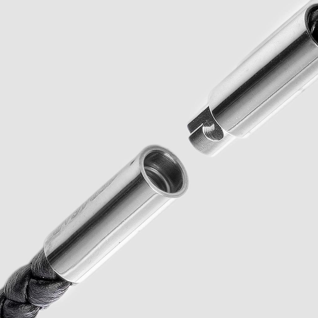 Halskette für Leder-Choker mit Geschenk für Schmuckschatulle enthalten [SERASAR] Männer, Schwarz, 50cm, Anhänger, Männer,