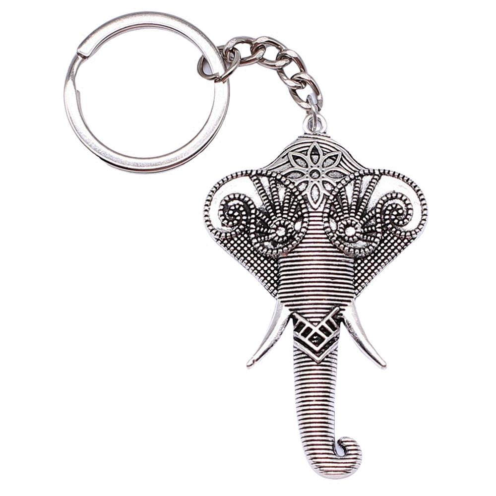 Pendants Elephant Charm Keychain Animal Theme Key Ring 28mm