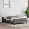 Boxspringbed met Matras Donkergrijs 120 x 190 cm Stof