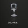 10Pcs/Set Red Wine Glass Dollhouse Wine Glass Dollhouse Miniature Glass Cup  Scene Ornament