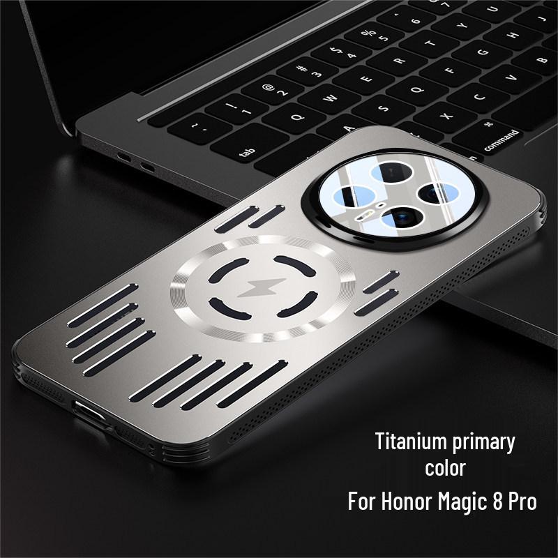 

Honor Magic 8 Ultra-Thin Magnetic Phone Case with Ice Aluminum Heat Dissipation - Suitable for Men and Women Honor Magic8