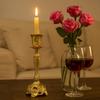 Single-Headed Taper Candle Holder European Style Metal Candle Stand  Dinning Table Decorations