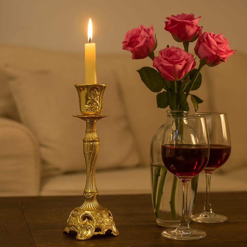 Retro Retro Candlestick European Style Metal Candle Stand Wedding Candlestick  Anniversary