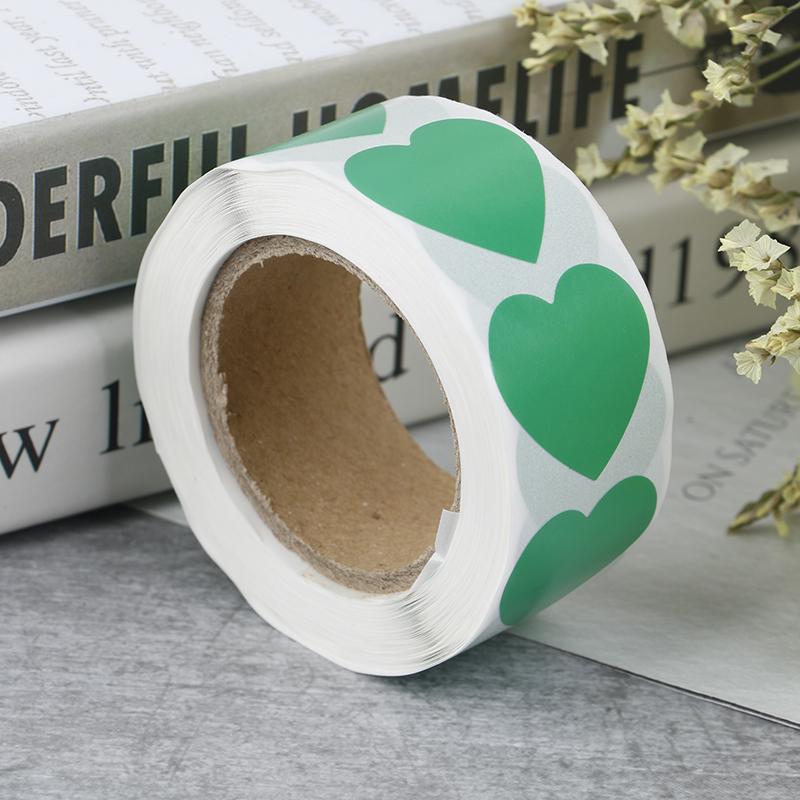 500 יח'\רול תוויות חותם נייד חבילת תווית מדבקת סימן אוניברסלי אהבה בצורת לב