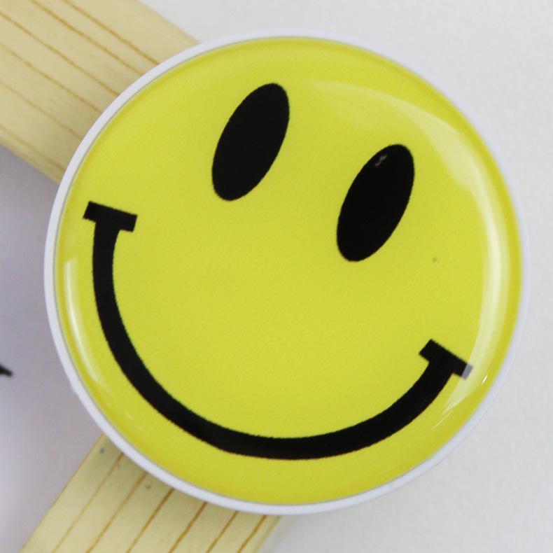 

Универсальная складная круглая милая ручка для мобильного телефона со смайликом, складная подставка-удлинитель для пальцев AVE жёлтый