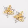 1 pair Zinc Zinc Alloy Golden and Silver Earrings Luxury Metal Flower Ear Studs Enamel Iris Earrings  Holiday