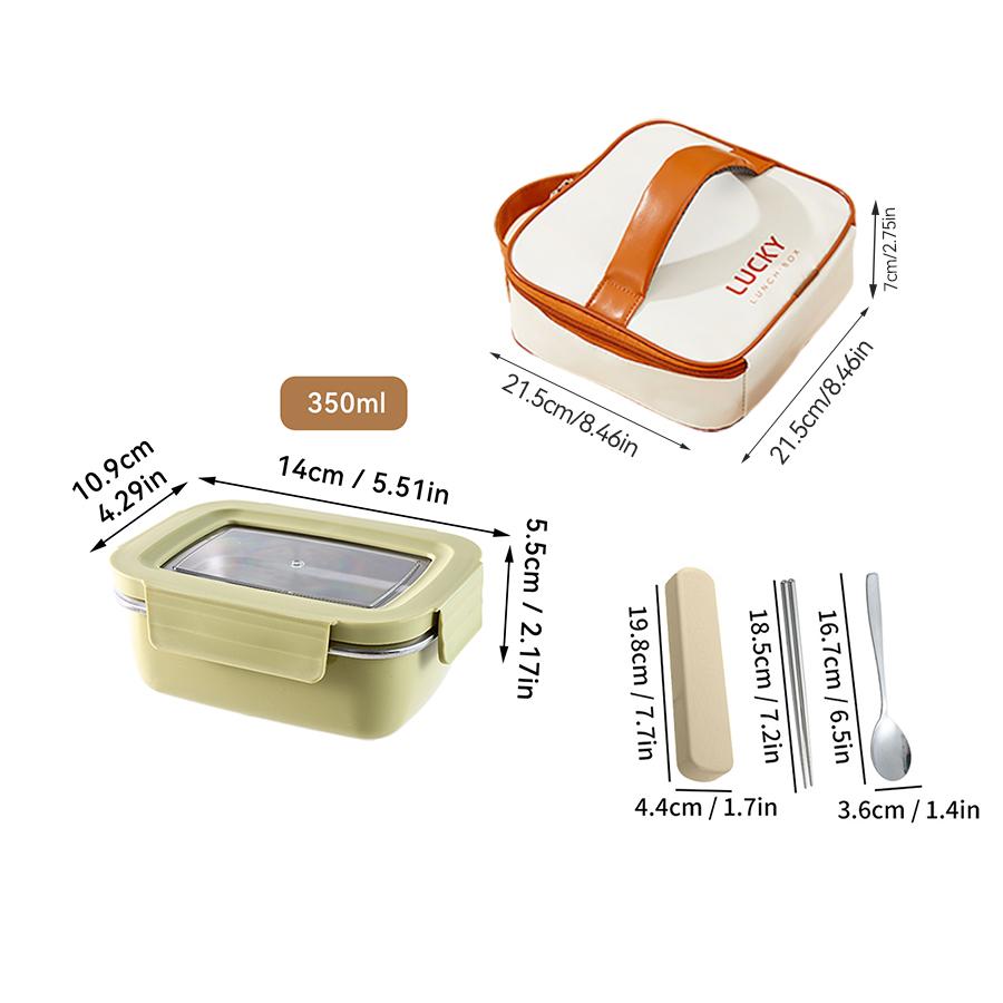 304 Edelstahl Bento Lunchbox für Kinder Schüler Einzel-/Doppelkammer Versiegelt Tragbarer Lunchbehälter Mikrowellengeeignet