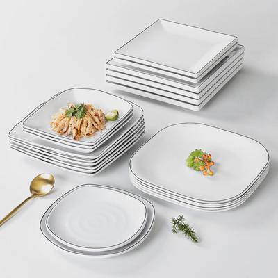 Quadratischer A5 Melaminteller - Schlichtes, langlebiges Porzellan-Imitat für Hotels, Restaurants, Buffets und kalte Gerichte